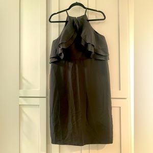 JJs House Black One-Shoulder Ruffle Cocktail Dress